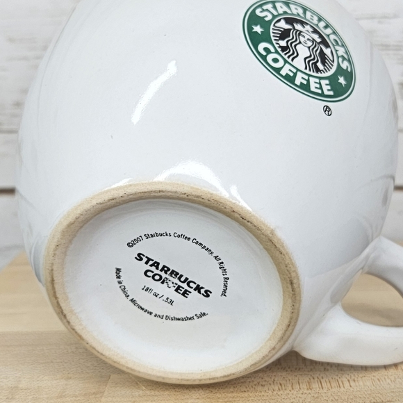 Starbucks 2007 Wide Mouth Coffee Mug 18 oz - Picture 6 of 7